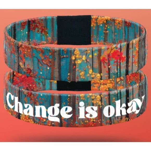 ZOX "CHANGE IS OKAY" #1150 new medium collectible fall leaves wristband - Picture 6 of 6